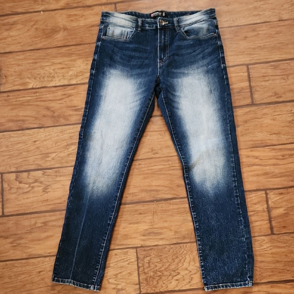 South Pole Blue Skinny Mens 34x32 Jeans Classic Style